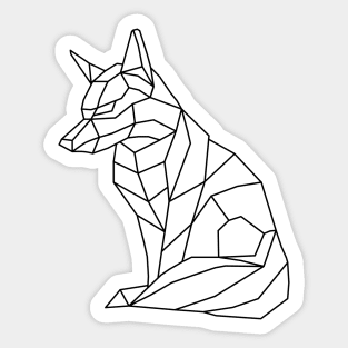 Low Poly Origami Fox Sticker